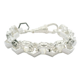 10" New Silver 925 Hex Bracelet (86.53g) - Goldbank Jewellers